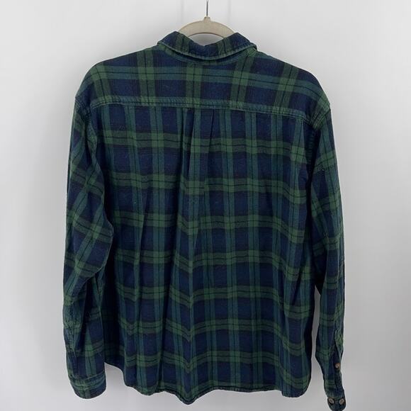 Eddie Bauer 100% cotton flannel heavy weight tartan plaid button up sz XXL - Picture 6 of 6